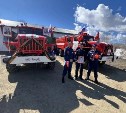 Сахалинские пожарные присоединились к акции "Бессмертный полк на автомобилях"