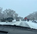 Большое количество аварий произошло на скользких дорогах юга Сахалина