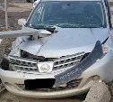Автомобилистка протаранила ограждение моста в Южно-Сахалинске