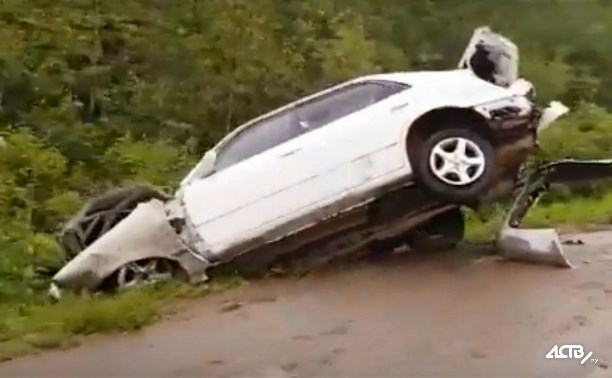 Автомобиль вылетел в кювет в районе Первой Пади