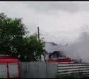 Дом загорелся в СНТ "Солнечный" в Южно-Сахалинске