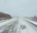 Участок дороги Лиственничное - Охотское закрыли из-за метели