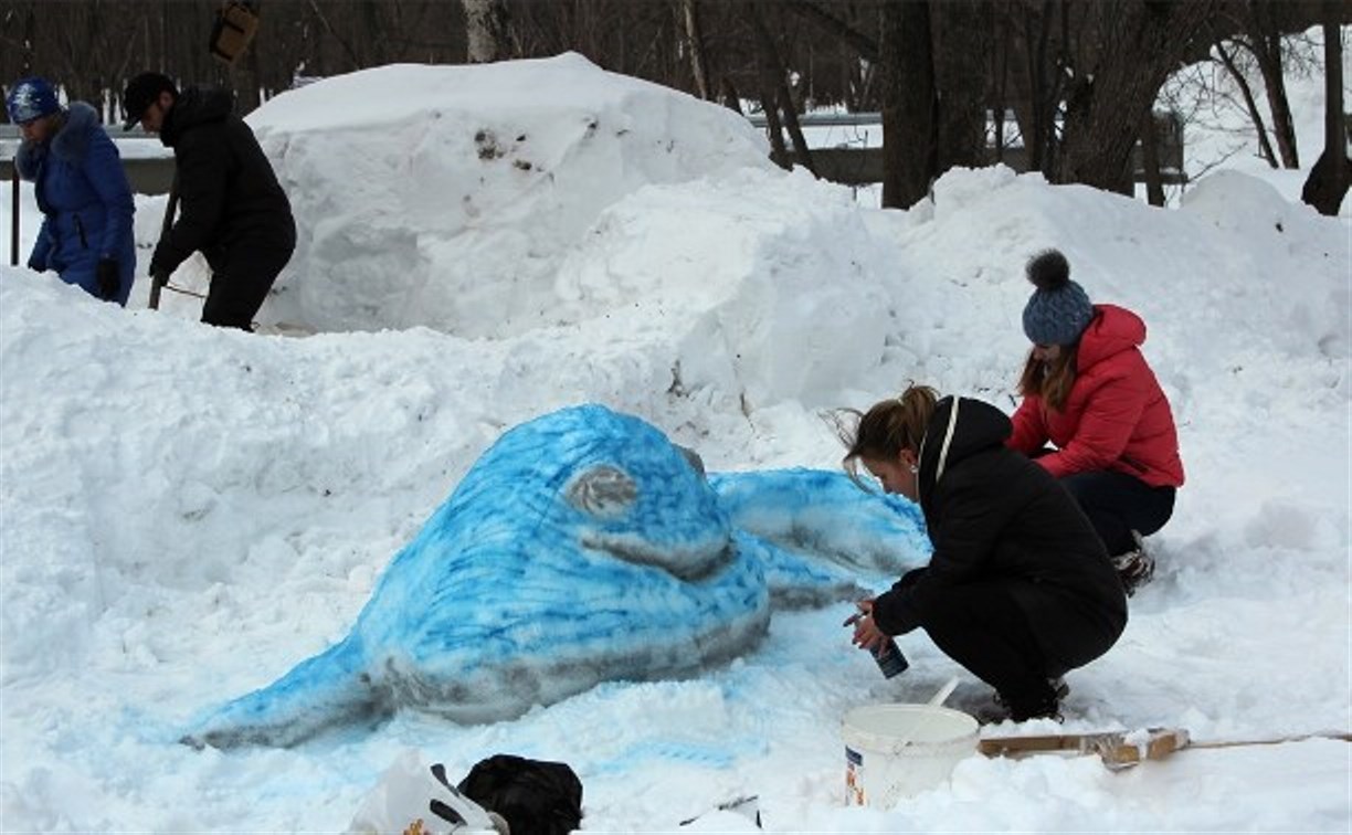 Конкурс снежных фигур пройдет в городском парке Южно-Сахалинска
