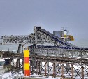 Новый угольный конвейер установили в порту Шахтерска