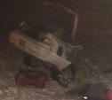 В аварии в Долинском районе автомобиль разорвало на две части