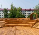 Новую зону отдыха получили южносахалинцы на месте бывшего торгового объекта