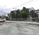 Капитальный ремонт участка улицы Комсомольской начали в Южно-Сахалинске 