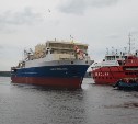 Новое судно, которое будет ходить между Сахалином и Курилами, спустили на воду