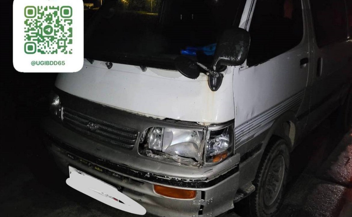 В Корсаковском районе водитель на Toyota HiAce сбил пешехода