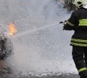 Грузовик загорелся на трассе в Тымовском районе