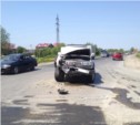 Трактор и «Ленд Крузер» столкнулись в Южно-Сахалинске (ФОТО)
