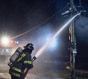 Опора ЛЭП горела в Углегорске
