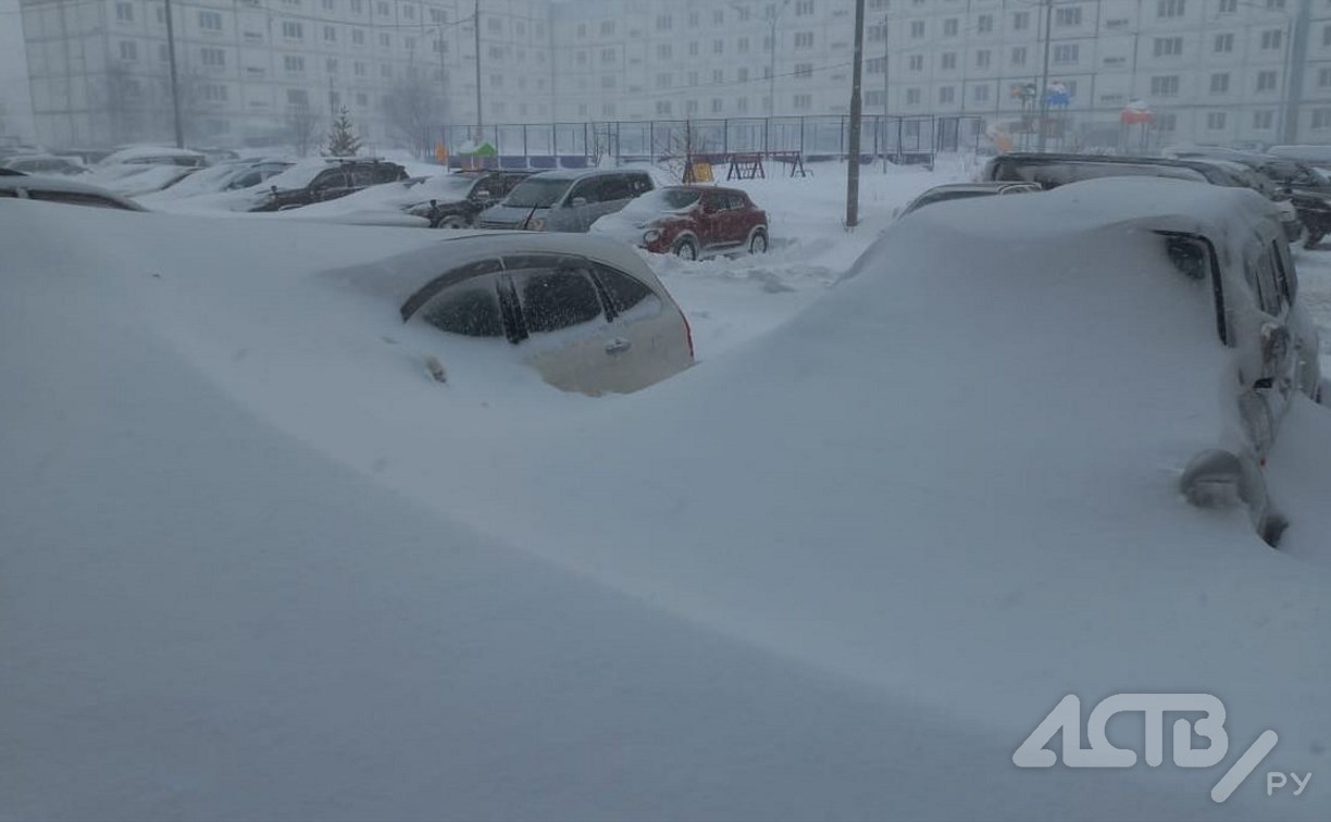 "Такой метели давно не было": синоптики подсчитали, сколько снега выпало в Южно-Сахалинске за три дня