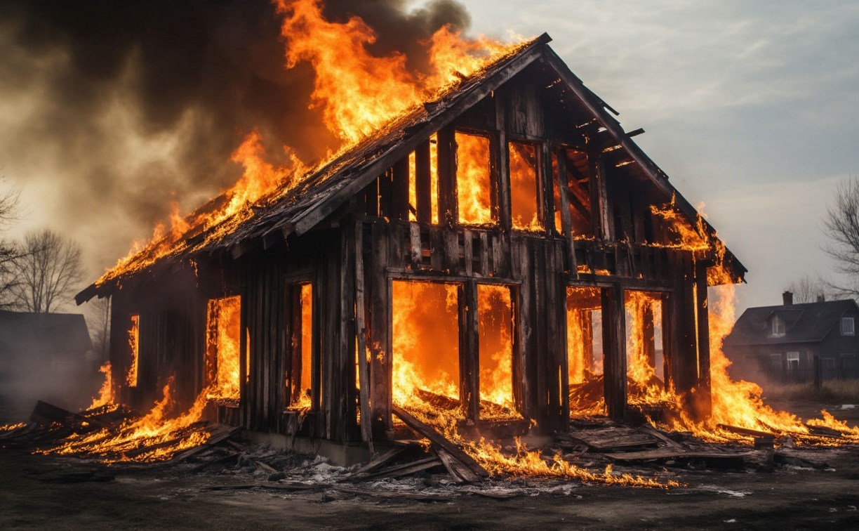 В Долинске горели дачный дом и хозпостройка В Долинске горели дачный дом и хозпостройка