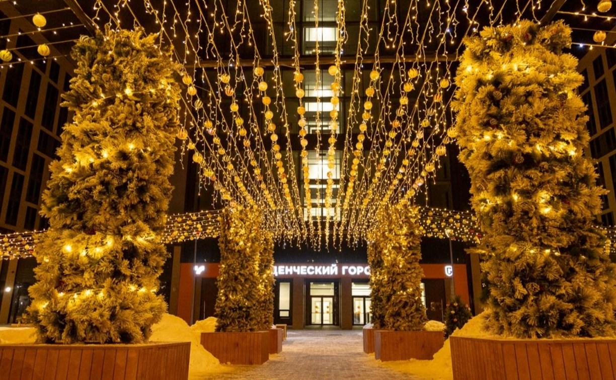 "Очень красочно": как Южно-Сахалинск преобразился к Новому году 