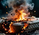 Матрас загорелся в квартире на улице Федько в Корсакове