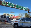 Автомобиль любителя парковаться на газонах у "Аралии" в Южно-Сахалинске увезли на спецстоянку 