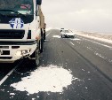 Subaru врезался в груженый самосвал на дороге Ильинское - Шахтерск
