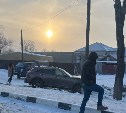Лобовое столкновение случилось в районе аэропорта Южно-Сахалинска