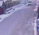 "Марк II пошёл на обгон": появилось видео момента аварии на улице Кирпичной в Южно-Сахалинске 