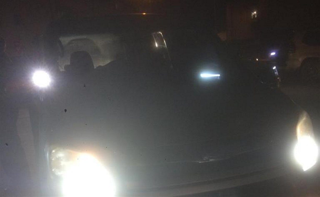 Девушку и трех парней на угнанном автомобиле задержали в Луговом