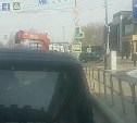 Южносахалинцы ругают умный светофор на перекрёстке Сахалинской-Железнодорожной