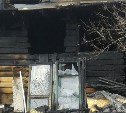 Жилая дача сгорела в Южно-Сахалинске