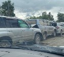 В районе южно-сахалинского аквапарка в ДТП попали сразу четыре авто