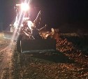 Разрушенную дорогу в Томаринском районе восстановили