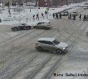 В Южно-Сахалинске торопливый Lexus спровоцировал ДТП на перекрёстке
