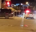 Полицейский УАЗ опрокинулся на бок на пешеходном переходе в Южно-Сахалинске