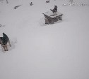 Будки собак в частном приюте на Сахалине засыпало снегом, добраться до них не могут