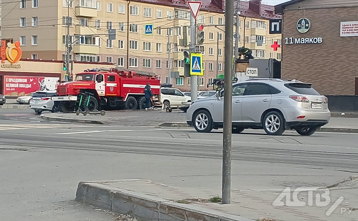 Цветочный магазин сгорел в Южно-Сахалинске