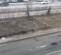 Жителя Южно-Сахалинска раздражает цветник в форме сердца перед окном
