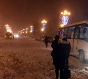 Циклон помешал движению автобусов в Южно-Сахалинске 