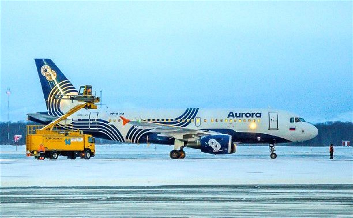 Снегопад отменил рейс из Южно-Сахалинска в Южно-Курильск