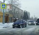 Учебная машина попала в ДТП в Южно-Сахалинске 