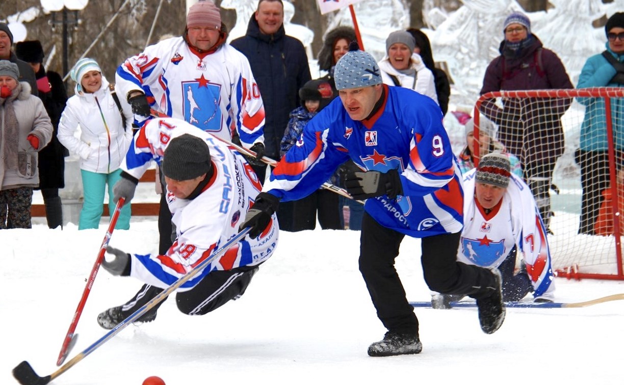 Полуфинал «Хоккея в валенках» прошел в Южно-Сахалинске