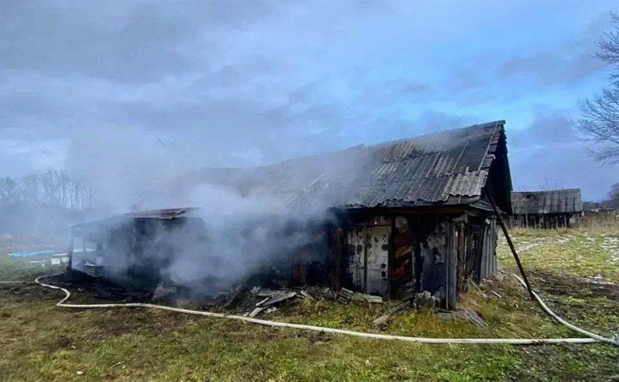 Частный дом сгорел в Сосновке