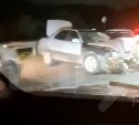 Сегодня ночью три автомобиля столкнулись на дороге между Долинском и Стародубским