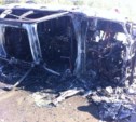 Автомобиль сгорел дотла на автодороге Южно-Сахалинск – Долинск (ФОТО)