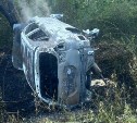 Женщина пострадала в ДТП со сгоревшим автомобилем в Поронайском районе