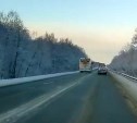 "Иду 120 - не могу догнать": водитель автобуса Южно-Сахалинск - Шахтёрск дал жару на трассе