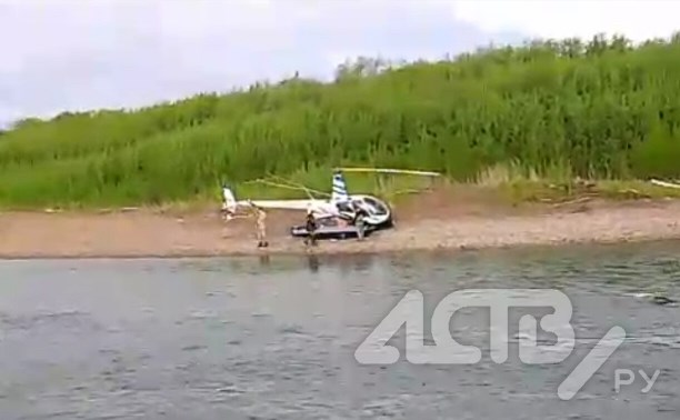 Рыбаки прилетели на Лютогу в Анивский район на вертолёте