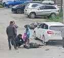 Пострадал скутерист: Subaru и мотороллер столкнулись в Ново-Александровске