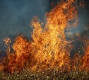 Палы травы на юге Сахалина уничтожили 30 метров теплотрассы