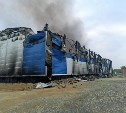 Появились новые снимки с места пожара на строящихся очистных сооружениях в Новотроицком