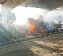 Пожар вспыхнул на заброшенной ферме в Анивском районе