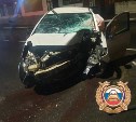 Toyota влетела в опору ЛЭП в Невельске, пострадал водитель