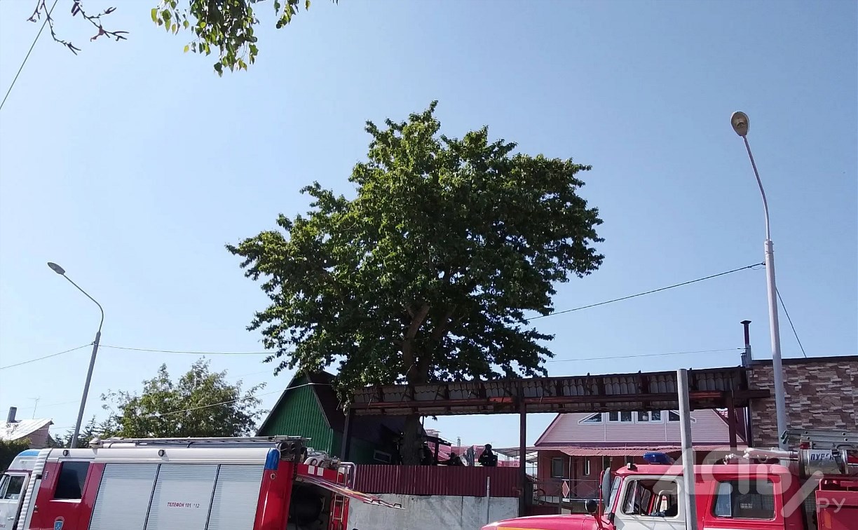 В Южно-Сахалинске произошел пожар в частном доме